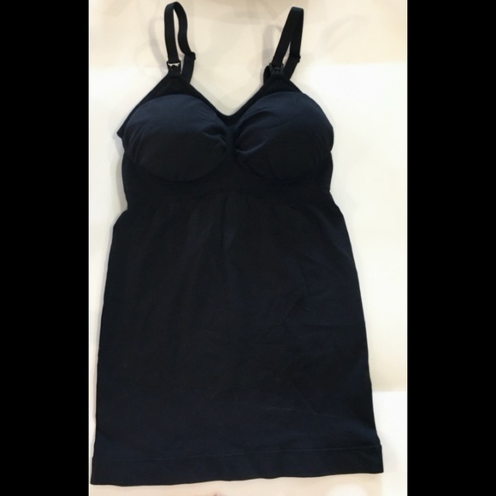 Hofish Black Maternity Seamless Nursing Cami. Size-S